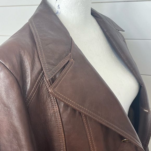 Vintage Grais Angel Skin Cabretta Leather Coat Wool Vest Liner Mens 40L Made USA - Picture 9 of 16